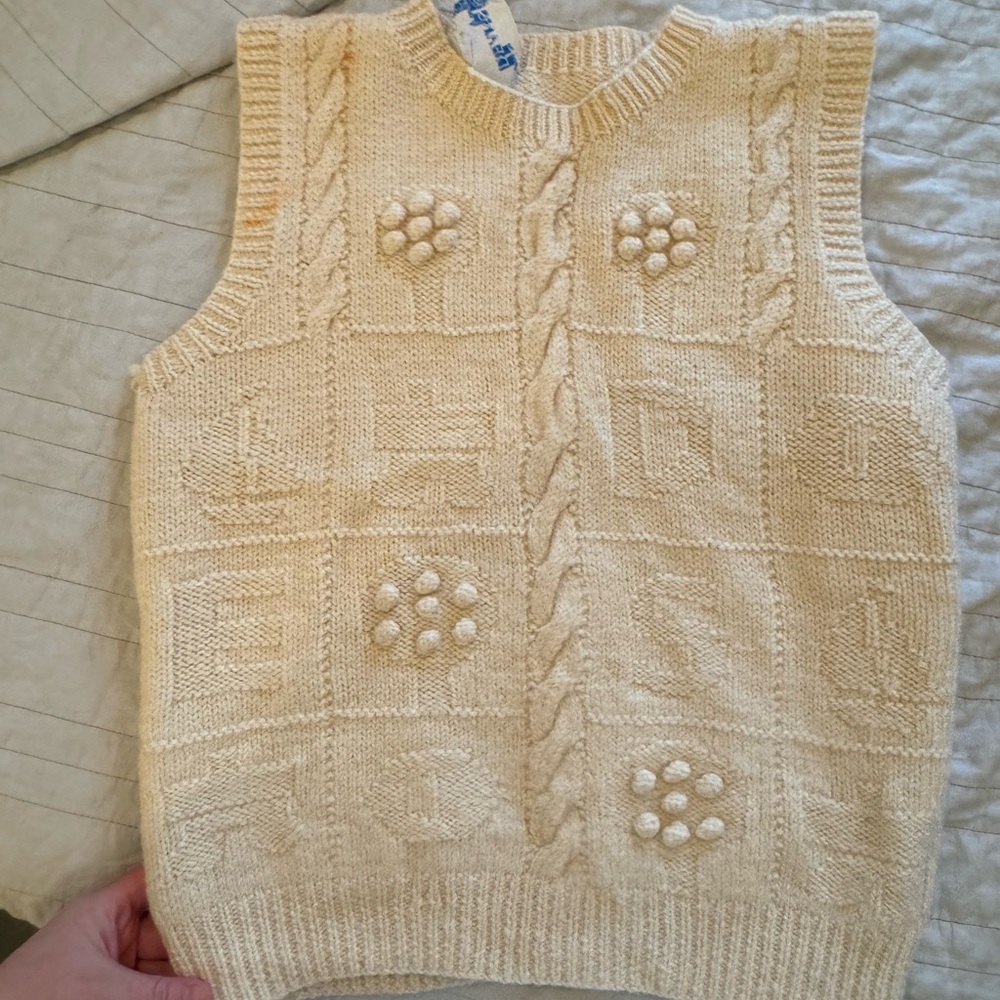 Wool Irish fisherman vest